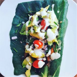 Collard Green Wrap Collard Green Hummus Wrap