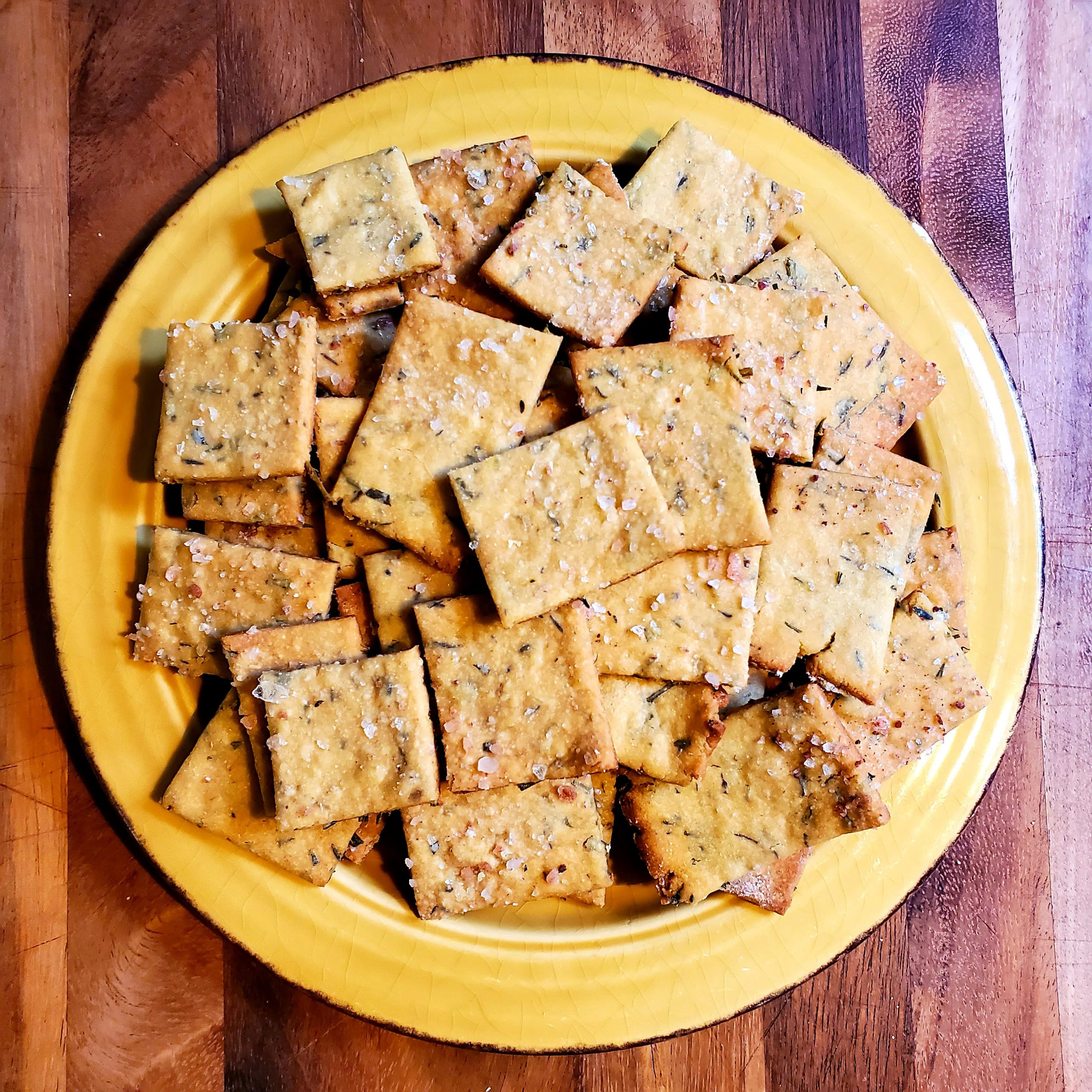 Rosemary & Thyme Sourdough Crackers
