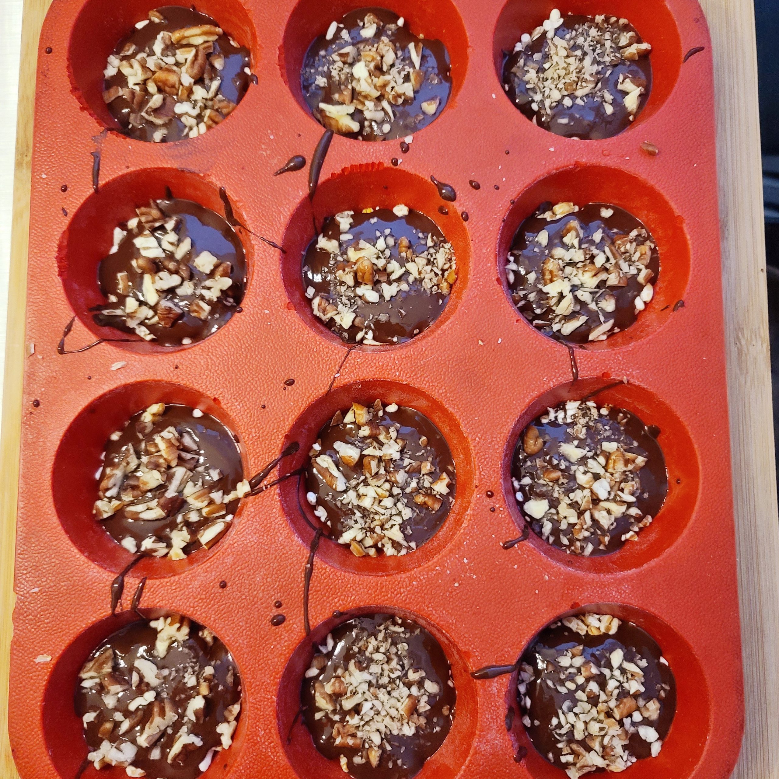 Dark Chocolate PB Puff Cups