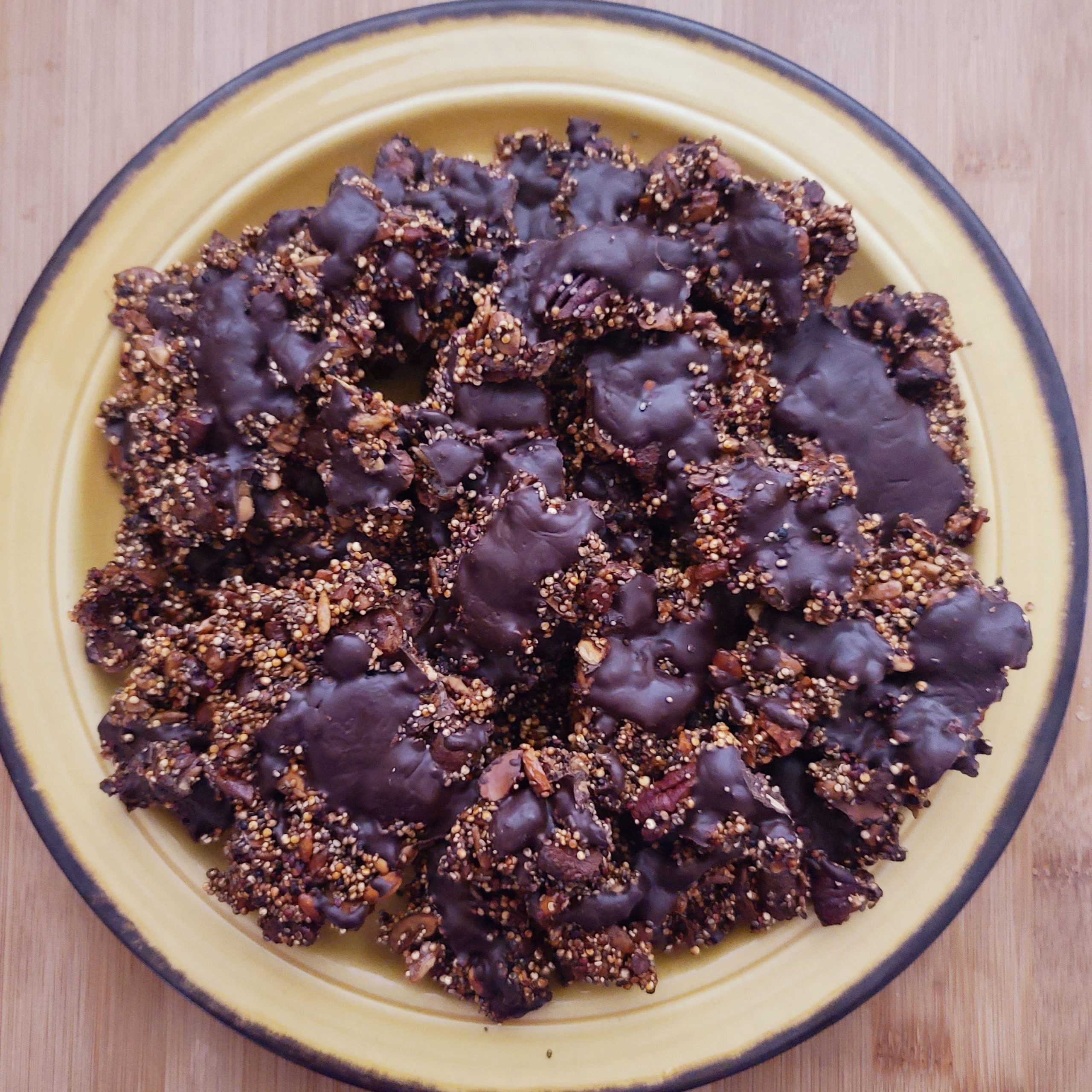Quinoa Nut & Seed Brittle With Dark Chocolate